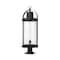 Z-Lite Roundhouse 1 Light Outdoor Pier Mounted Fixture, Black And Clear Seedy 569PHXL-533PM-BK - alternate 1